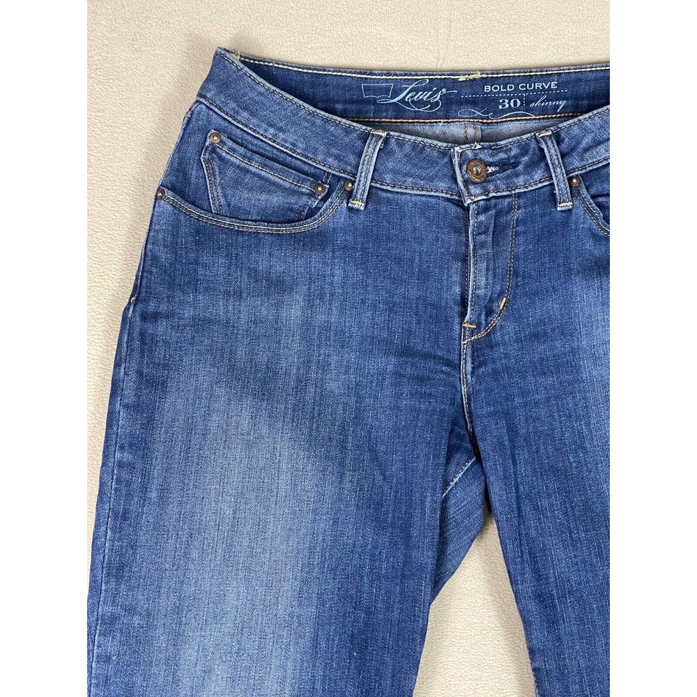 Levi's Board Curve Skinny Jeans Womens 30 Mid Rise Stretch Regular Fit Blue - Picture 2 of 11